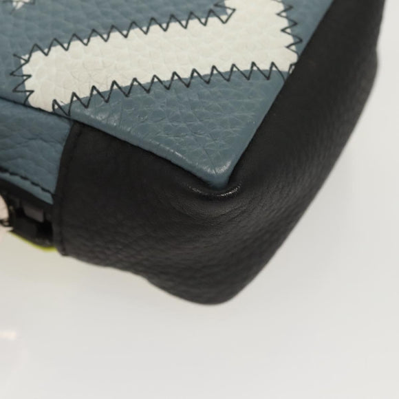 LOUIS VUITTON Square Pouch Color Blocks Pouch Taurillon M00739 LV Auth 116440