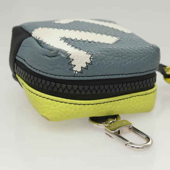 LOUIS VUITTON Square Pouch Color Blocks Pouch Taurillon M00739 LV Auth 116440