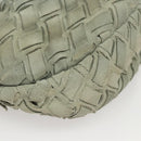 Miu Miu Shoulder Bag Suede Light Blue Gold Auth 116443-9