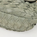 Miu Miu Shoulder Bag Suede Light Blue Gold Auth 116443-14