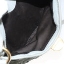 Miu Miu Shoulder Bag Suede Light Blue Gold Auth 116443-23