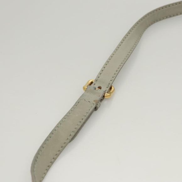 Miu Miu Shoulder Bag Suede Light Blue Gold Auth 116443