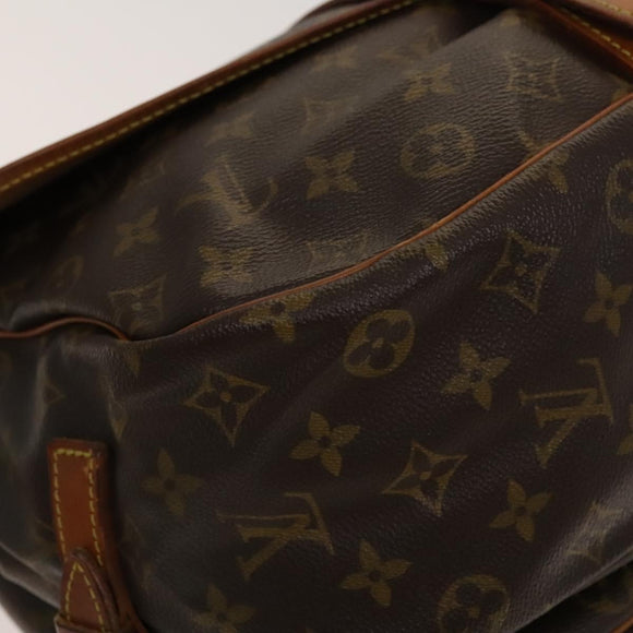 LOUIS VUITTON Monogram Saumur 35 Shoulder Bag M42254 LV Auth 116447