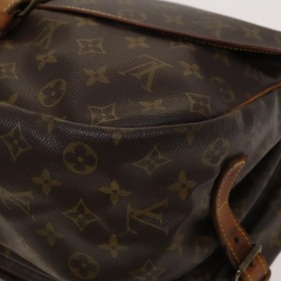 LOUIS VUITTON Monogram Saumur 35 Shoulder Bag M42254 LV Auth 116447