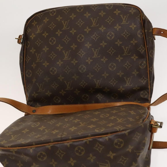LOUIS VUITTON Monogram Saumur 35 Shoulder Bag M42254 LV Auth 116447