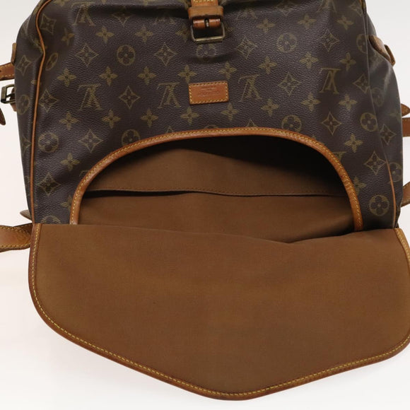 LOUIS VUITTON Monogram Saumur 35 Shoulder Bag M42254 LV Auth 116447