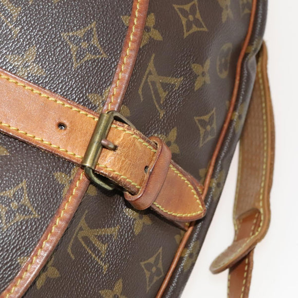 LOUIS VUITTON Monogram Saumur 35 Shoulder Bag M42254 LV Auth 116447