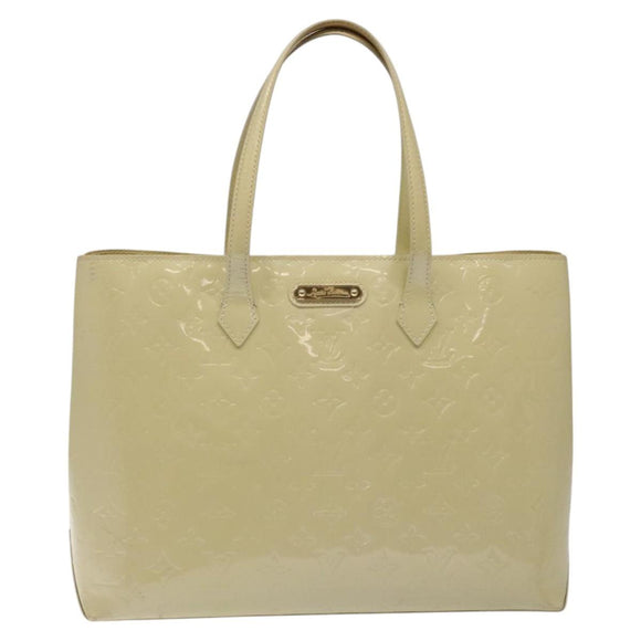LOUIS VUITTON Monogram Vernis Wilshire MM Hand Bag Broncorail M91441 Auth 116453