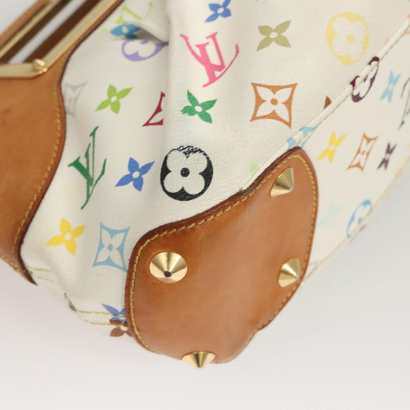 LOUIS VUITTON Monogram Multicolor Judy PM Shoulder Bag White M40257 Auth 116458