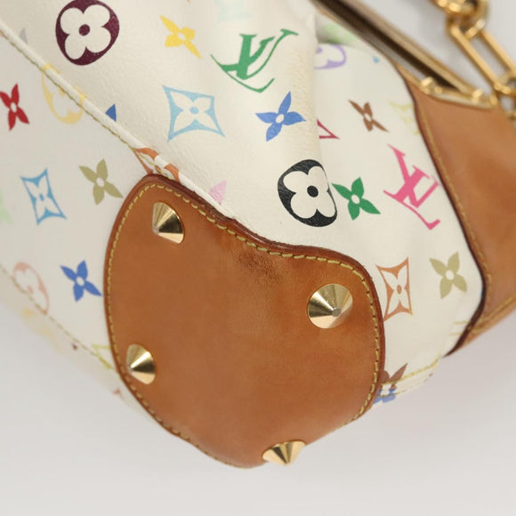 LOUIS VUITTON Monogram Multicolor Judy PM Shoulder Bag White M40257 Auth 116458