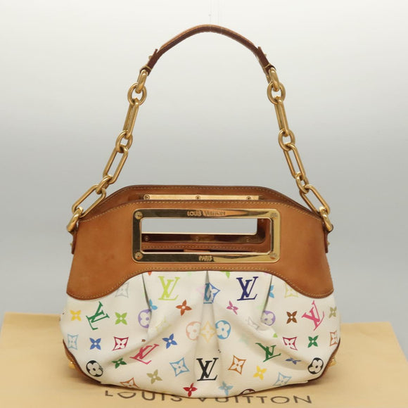 LOUIS VUITTON Monogram Multicolor Judy PM Shoulder Bag White M40257 Auth 116458