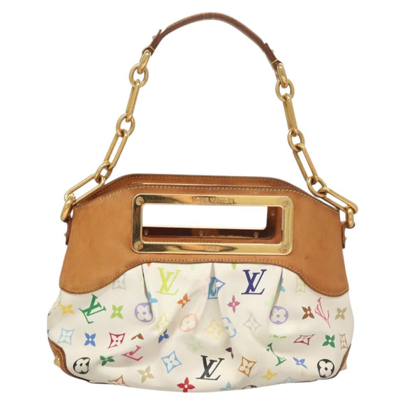 LOUIS VUITTON Monogram Multicolor Judy PM Shoulder Bag White M40257 Auth 116458