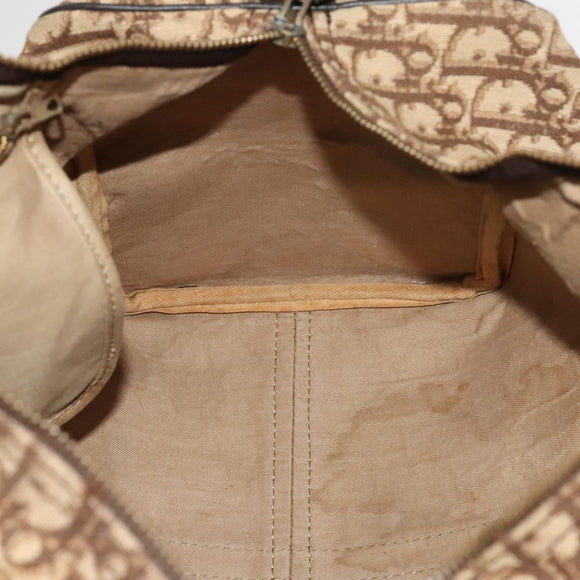 Christian Dior Trotter Canvas Boston Bag Brown Auth 116464