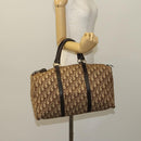 Christian Dior Trotter Canvas Boston Bag Brown Auth 116464-19