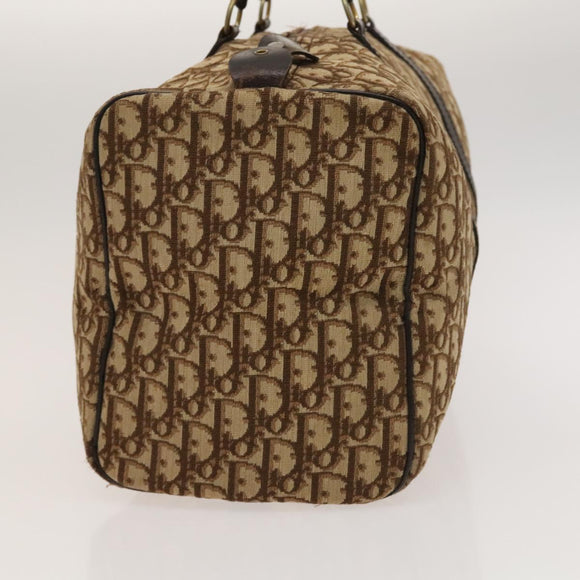 Christian Dior Trotter Canvas Boston Bag Brown Auth 116464