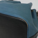 LOUIS VUITTON Epi Petit Noe Shoulder Bag Bicolor Black Blue M44152 Auth 116467-16