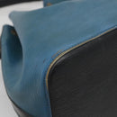 LOUIS VUITTON Epi Petit Noe Shoulder Bag Bicolor Black Blue M44152 Auth 116467-17