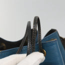 LOUIS VUITTON Epi Petit Noe Shoulder Bag Bicolor Black Blue M44152 Auth 116467-10