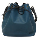 LOUIS VUITTON Epi Petit Noe Shoulder Bag Bicolor Black Blue M44152 Auth 116467-13