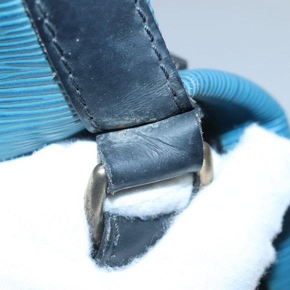 LOUIS VUITTON Epi Petit Noe Shoulder Bag Bicolor Black Blue M44152 Auth 116467