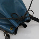 LOUIS VUITTON Epi Petit Noe Shoulder Bag Bicolor Black Blue M44152 Auth 116467-6