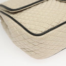 BALLY Quilted Chain Shoulder Bag Leather Beige Auth 116474-15
