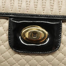 BALLY Quilted Chain Shoulder Bag Leather Beige Auth 116474-19