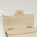 BALLY Quilted Chain Shoulder Bag Leather Beige Auth 116474-10