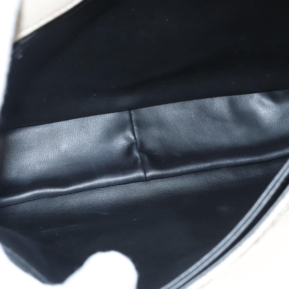 BALLY Quilted Chain Shoulder Bag Leather Beige Auth 116474