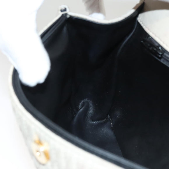 BALLY Quilted Chain Shoulder Bag Leather Beige Auth 116474