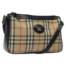 Burberrys Nova Check Shoulder Bag Canvas Beige Auth 116476-1