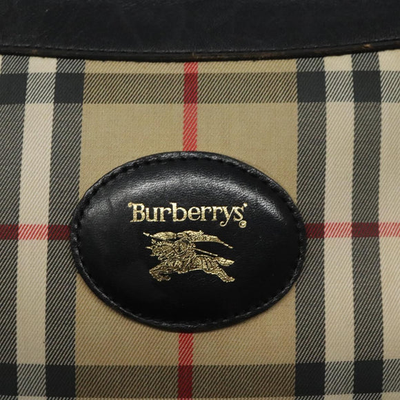 Burberrys Nova Check Shoulder Bag Canvas Beige Auth 116476