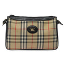 Burberrys Nova Check Shoulder Bag Canvas Beige Auth 116476-2