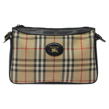 Burberrys Nova Check Shoulder Bag Canvas Beige Auth 116476 - 0