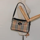 Burberrys Nova Check Shoulder Bag Canvas Beige Auth 116476-21