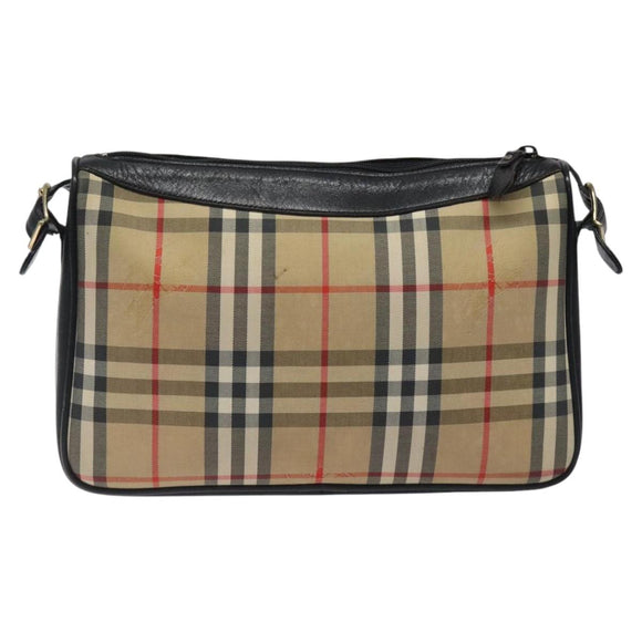 Burberrys Nova Check Shoulder Bag Canvas Beige Auth 116476