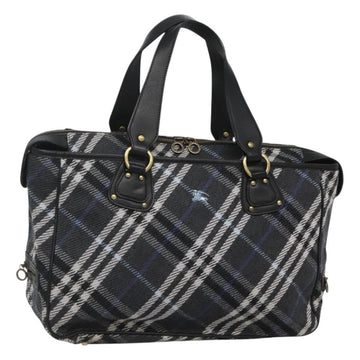 BURBERRY Nova Check Blue Label Tote Bag Wool Blue Auth 116491
