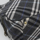 BURBERRY Nova Check Blue Label Tote Bag Wool Blue Auth 116491-14