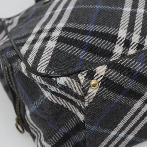 BURBERRY Nova Check Blue Label Tote Bag Wool Blue Auth 116491