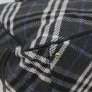 BURBERRY Nova Check Blue Label Tote Bag Wool Blue Auth 116491-16