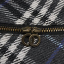 BURBERRY Nova Check Blue Label Tote Bag Wool Blue Auth 116491-10