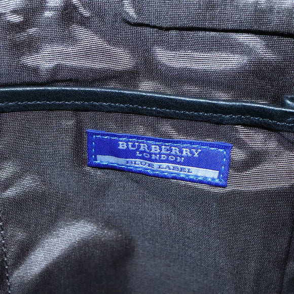 BURBERRY Nova Check Blue Label Tote Bag Wool Blue Auth 116491