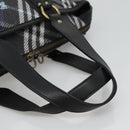 BURBERRY Nova Check Blue Label Tote Bag Wool Blue Auth 116491-7