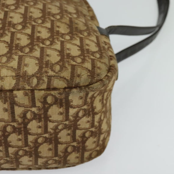 Christian Dior Trotter Canvas Shoulder Bag Brown Auth 116492