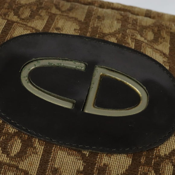 Christian Dior Trotter Canvas Shoulder Bag Brown Auth 116492