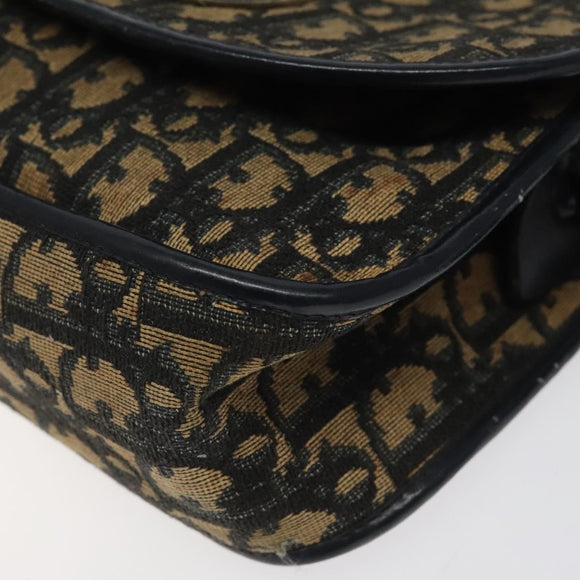 Christian Dior Trotter Canvas Shoulder Bag Navy Auth 116498