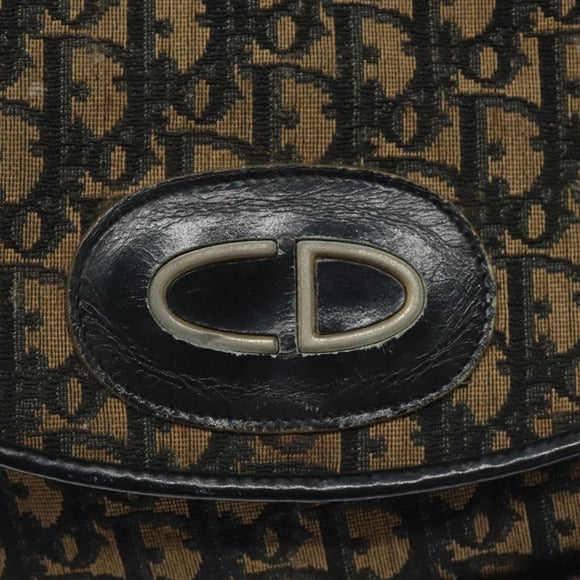 Christian Dior Trotter Canvas Shoulder Bag Navy Auth 116498