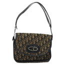 Christian Dior Trotter Canvas Shoulder Bag Navy Auth 116498-13