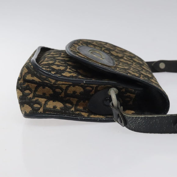 Christian Dior Trotter Canvas Shoulder Bag Navy Auth 116498