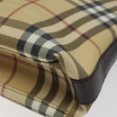 BURBERRY Nova Check Shoulder Bag PVC Beige Auth 116514-15